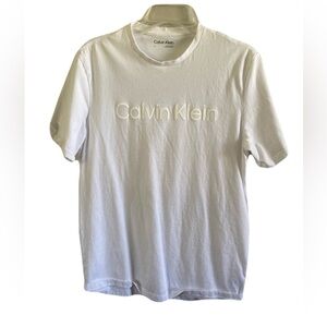 Calvin Klein White Short Sleeve Logo Tee